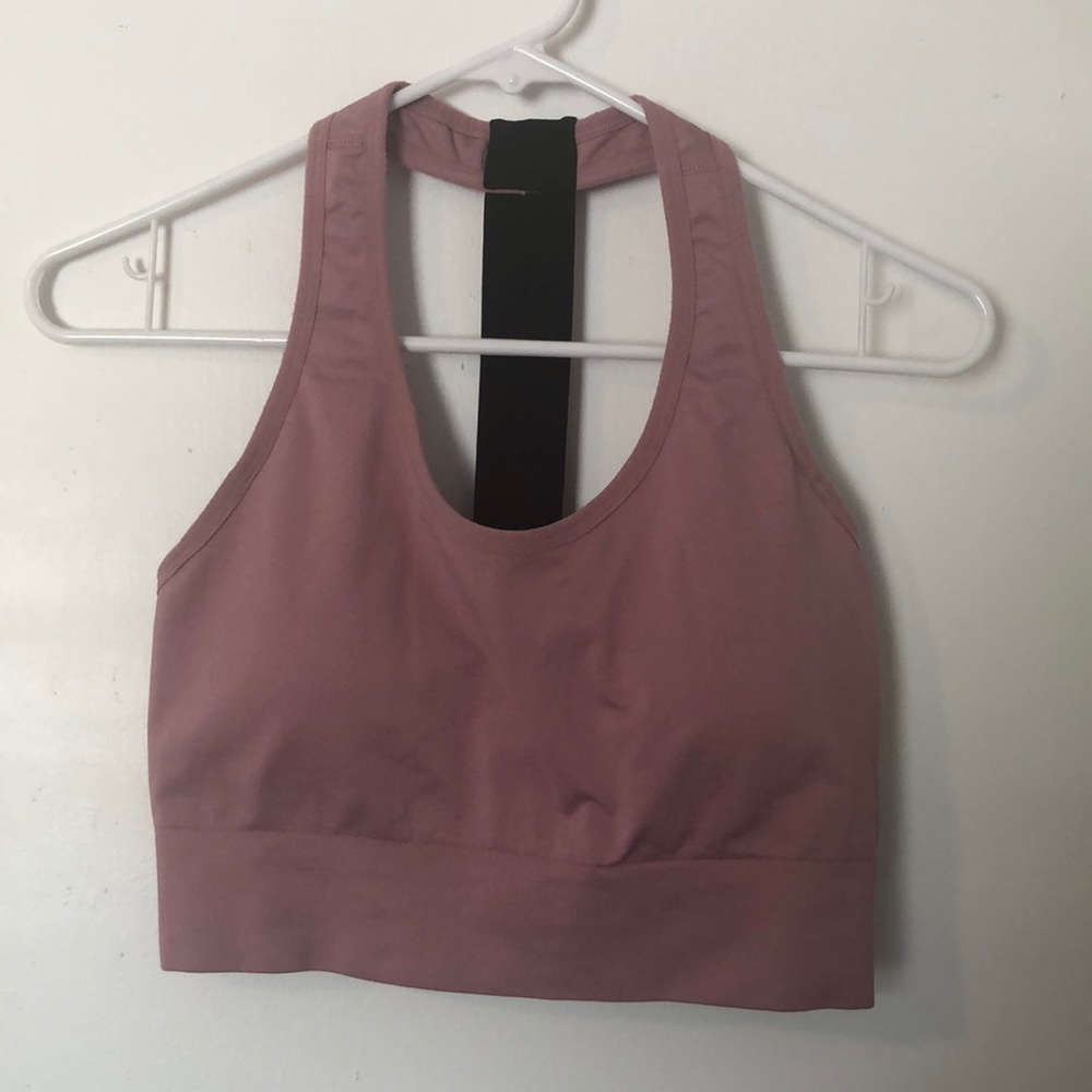 Rae Dunn Dusty Pink L Sports Bra